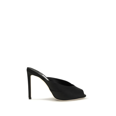Jimmy Choo Black Stiletto Heel Sandals