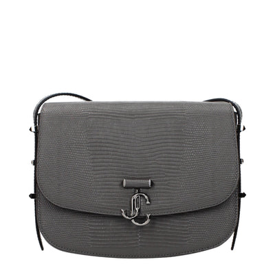 Jimmy Choo Grey Leather Crossbody Bag