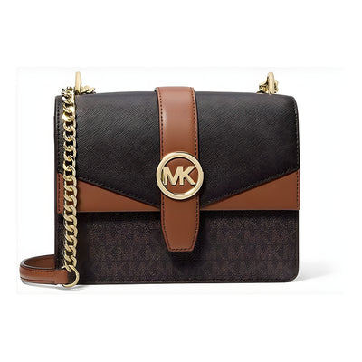Michael Kors Brown Canvas Crossbody Bag
