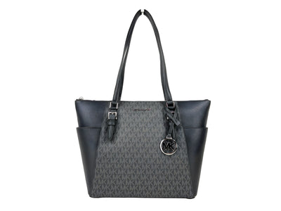 Michael Kors Charlotte Leather Top Zip Tote Bag