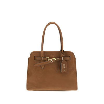 Miu Miu Brown Leather Shoulder Bag