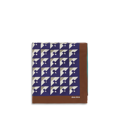 Miu Miu Multicolor Silk Scarf