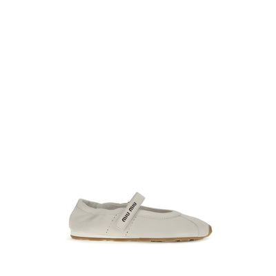 Miu Miu White Ballet Flats
