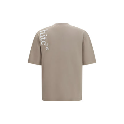 Off-White Beige Cotton T-Shirt
