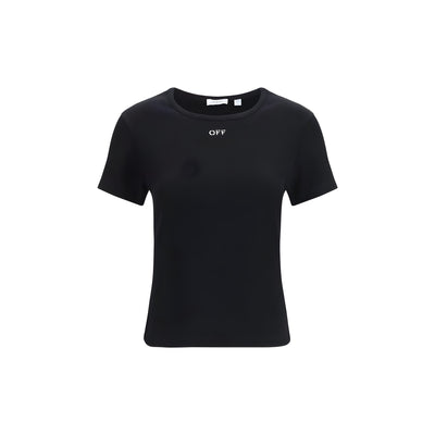 Off-White Black Cotton T-Shirt