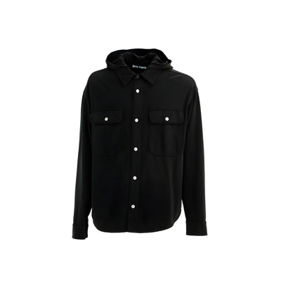 Palm Angels Black Cotton Shell Jacket