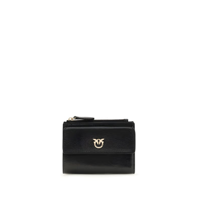 PINKO Black Logo Snap Wallet