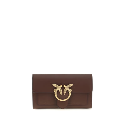 PINKO Brown Love One Chain Wallet