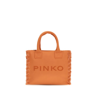 PINKO Orange Logo Tote Bag