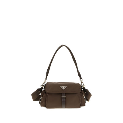 Prada Brown Recycled Polyamide Shoulder Bag