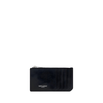 Saint Laurent Black Calf Leather Wallet