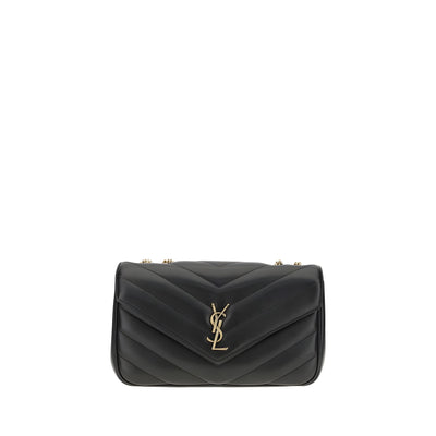 Saint Laurent Black Calf Leather Shoulder Bag