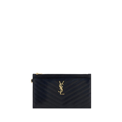 Saint Laurent Black Calf Leather Wallet