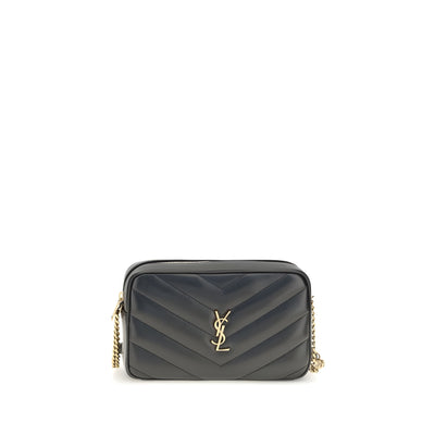 Saint Laurent Black Lambskin Crossbody Bag