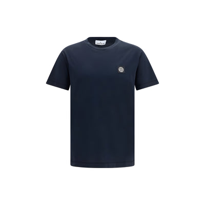 Stone Island Blue Cotton T-Shirt