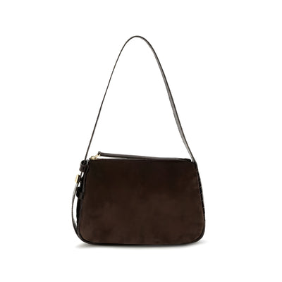 Tory Burch Brown Suede Leather Shoulder Bag