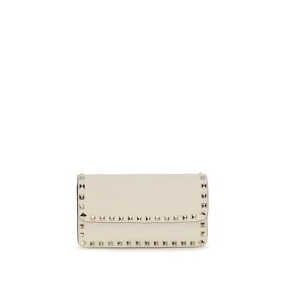 Valentino Garavani Beige Calf Leather Wallet