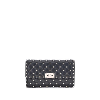 Valentino Garavani Black Leather Shoulder Bag