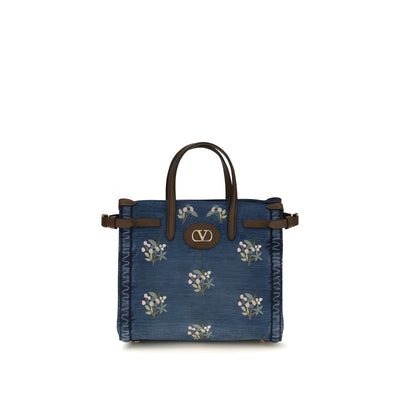 Valentino Garavani Blue Cotton Handbag