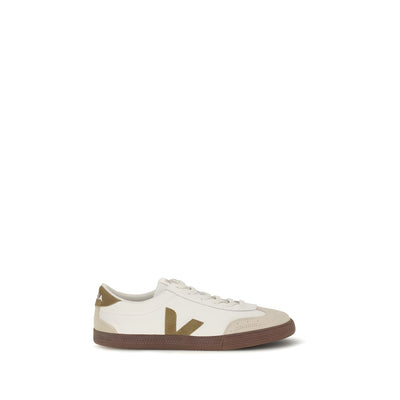 Veja Beige Leather Athletic Sneakers