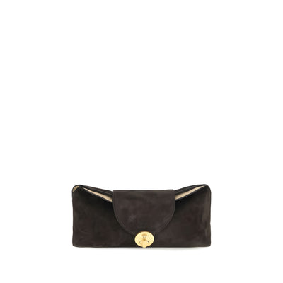 Versace Brown Suede Shoulder Bag