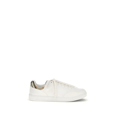 Burberry White Low Top Sneakers