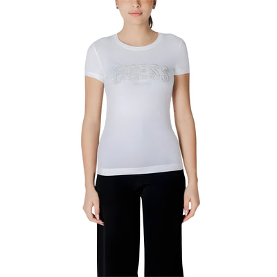 T-shirt blanc en coton Guess