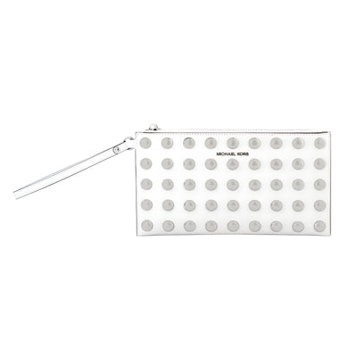 Michael Kors White Leather Clutch Bag