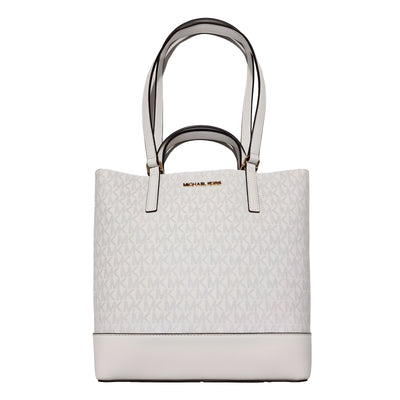 Michael Kors White Leather Tote Bag