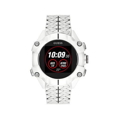 Montre de sport Guess en résine blanche
