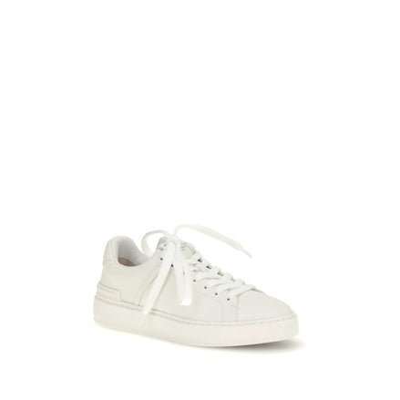 Baskets basses Balmain en cuir de veau blanc Bos Taurus