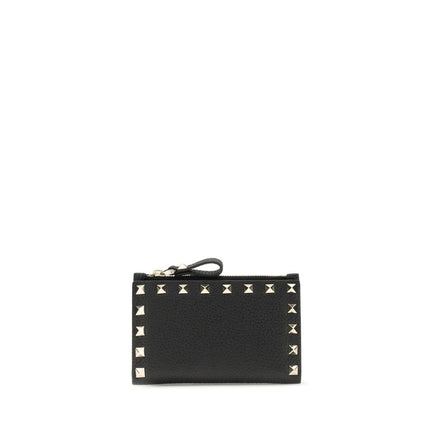 Portefeuille Valentino Garavani en Cuir de Veau Noir Bos Taurus