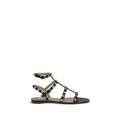 Valentino Garavani Black Flat Sandals