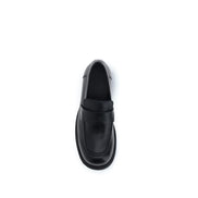 MM6 Black Calf Leather Slip-On Loafers