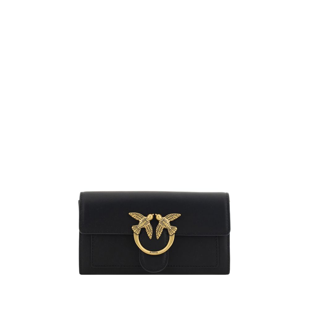 PINKO Black Calf Leather Wallet