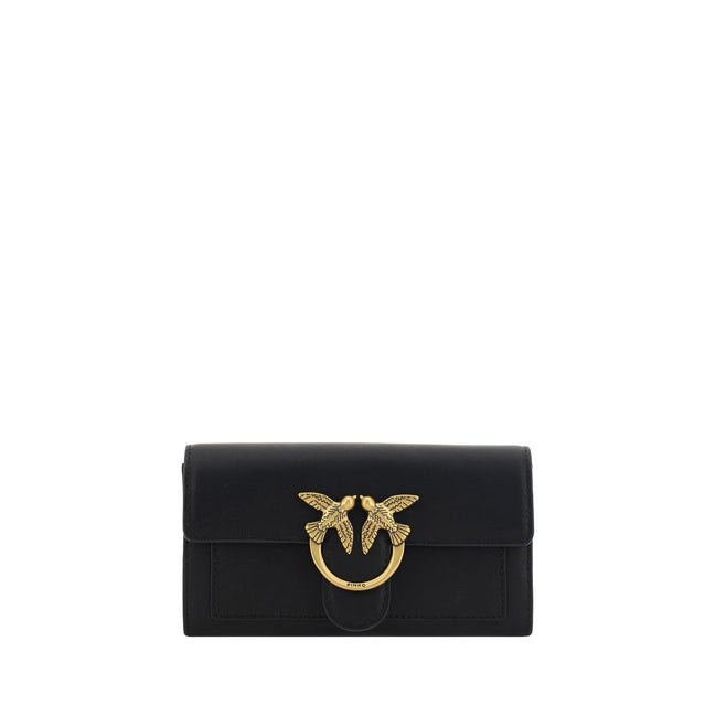 PINKO Black Calf Leather Wallet