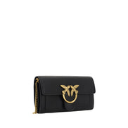 PINKO Black Calf Leather Wallet