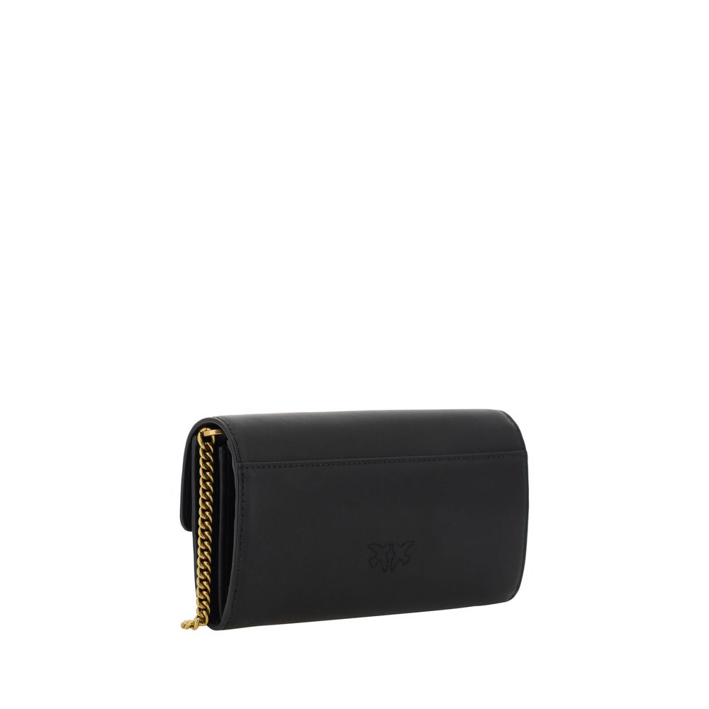 PINKO Black Calf Leather Wallet