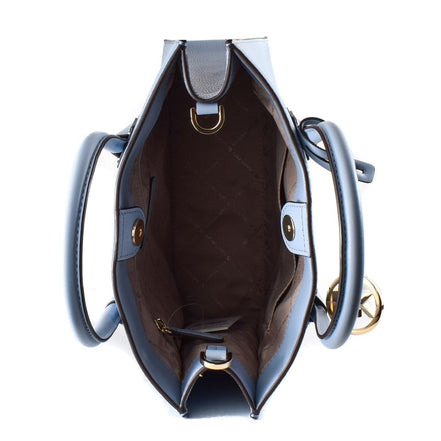 Borsa a mano in pelle blu Michael Kors