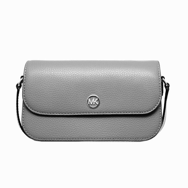 Sac bandoulière en cuir gris Michael Kors