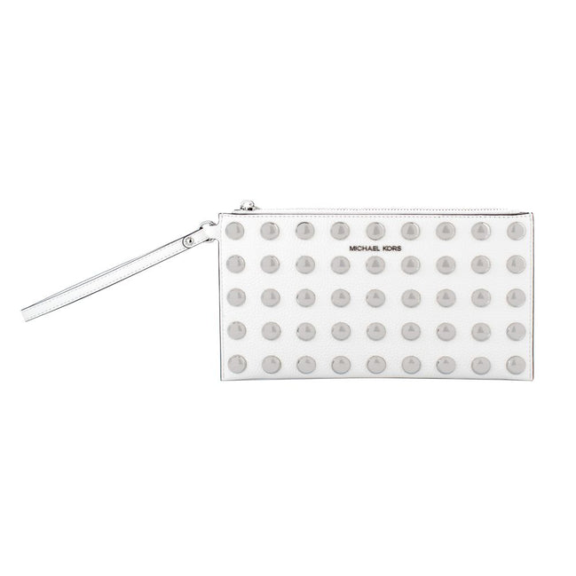 Borsa clutch in pelle bianca Michael Kors