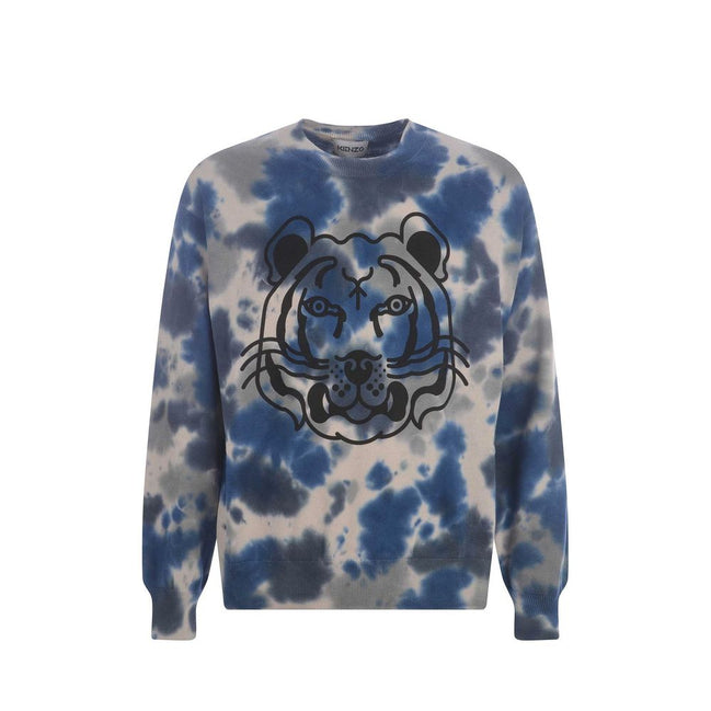 Sweat-shirt en coton gris Kenzo
