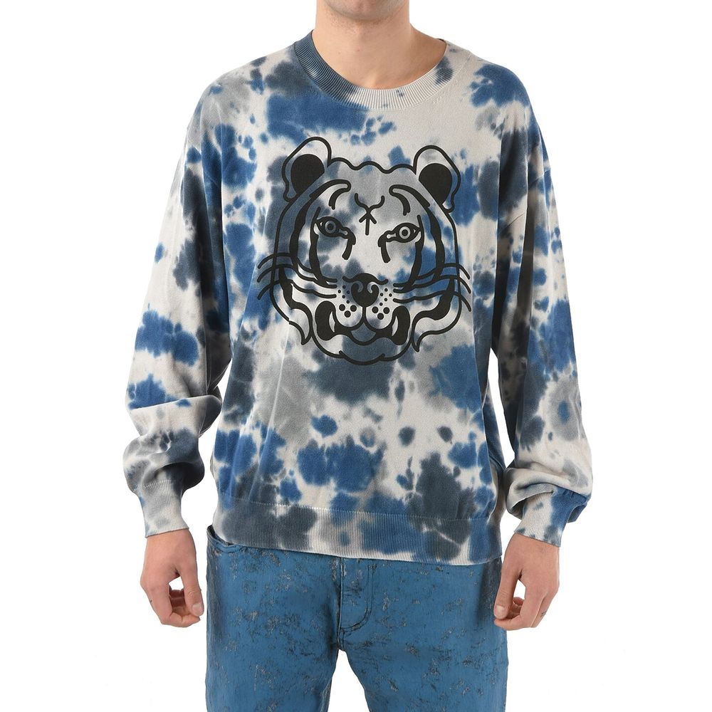 Sweat-shirt en coton gris Kenzo