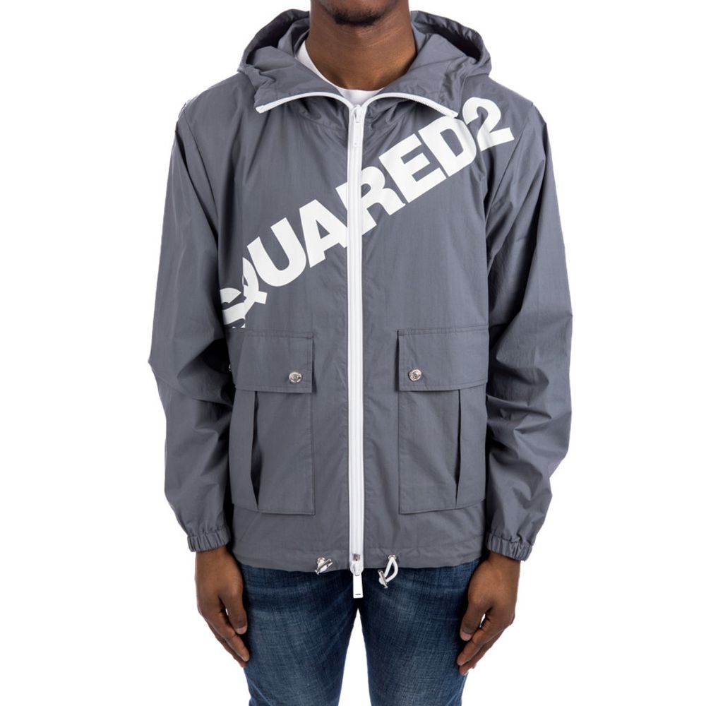 Dsquared² Grey Cotton Shell Jacket
