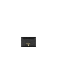 Portefeuille Prada en cuir de veau noir