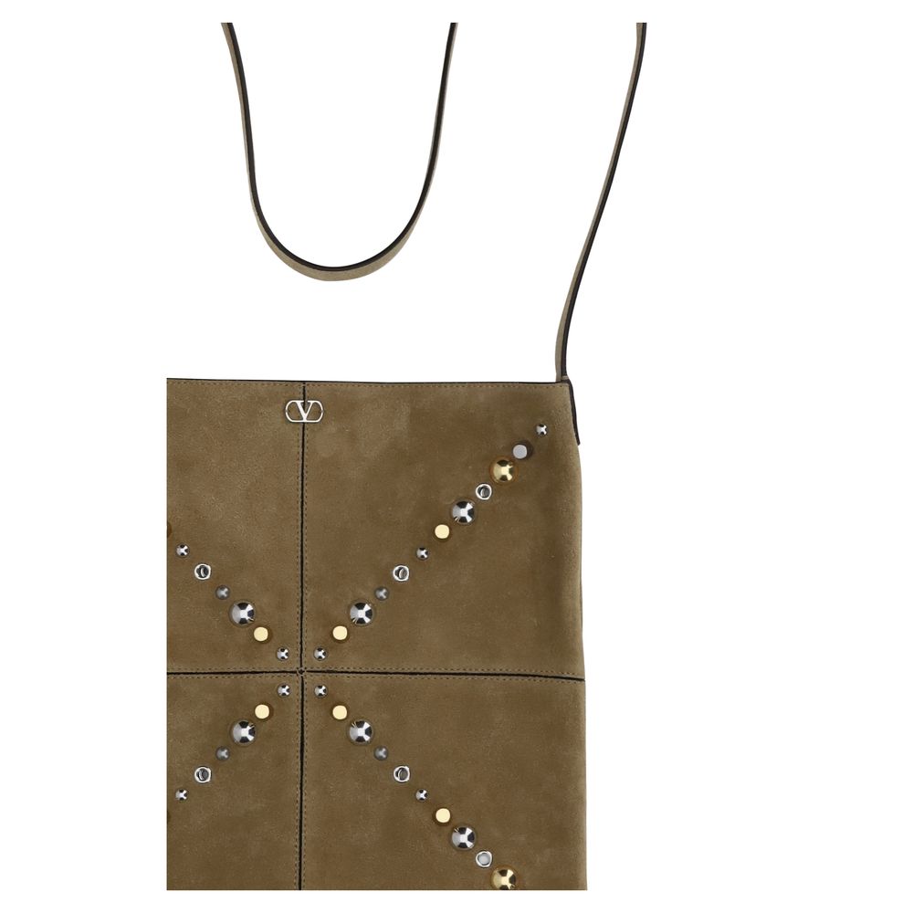 Valentino Garavani Beige Calf Leather Shoulder Bag
