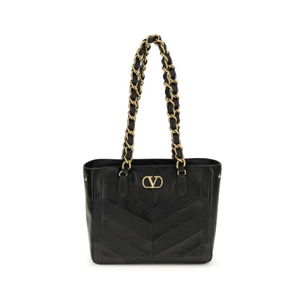 Valentino Garavani Black Leather Shoulder Bag