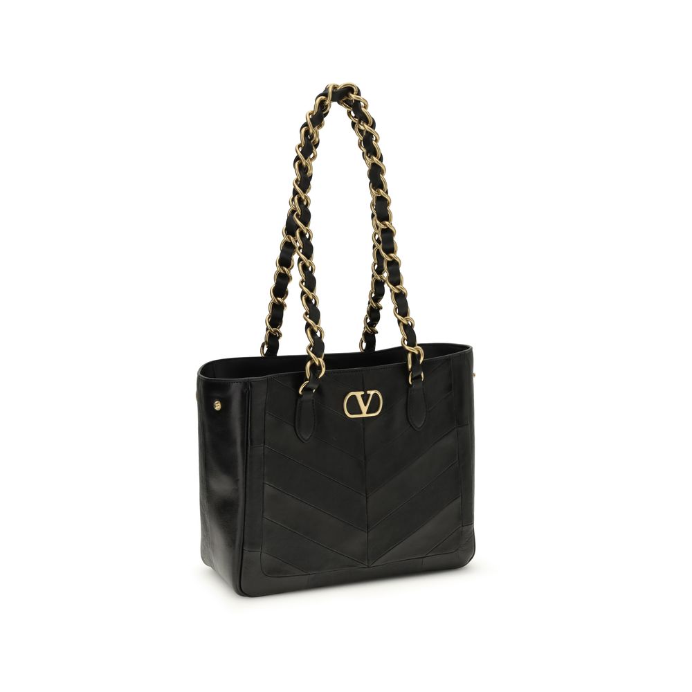 Sac à bandoulière Valentino Garavani en agneau noir Ovis Aries Aries