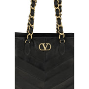 Sac à bandoulière Valentino Garavani en agneau noir Ovis Aries Aries