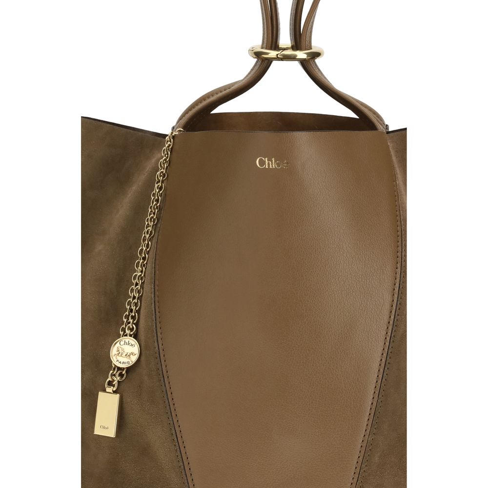 Chloé Beige Calf Leather Shoulder Bag